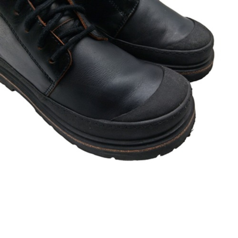 Birkenstock Boots Womens EU 39 US 9 Black Leather Combat Ankle Lug Sole Portugal - Picture 5 of 13
